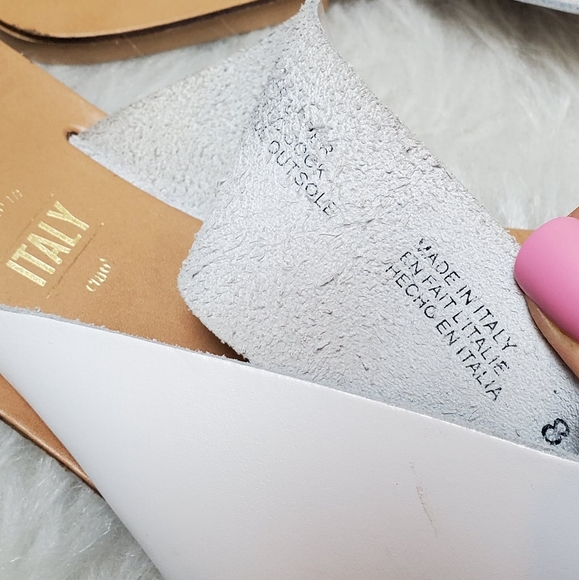 Seychelles waterfront leather slide sandals white - Picture 5 of 7